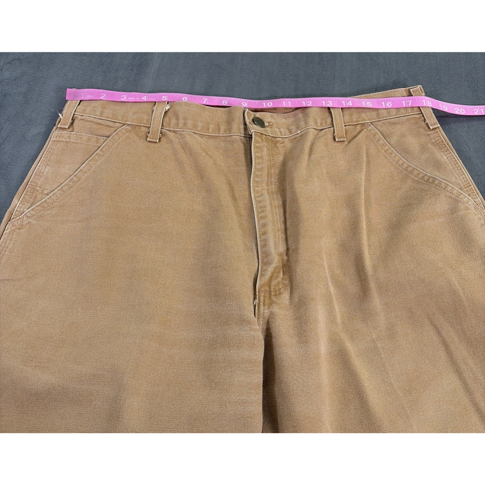 Carhartt B11-BRN Loose Fit Washed Duck Utility Work Pants Mens 38x32 Tan Brown - Picture 2 of 11